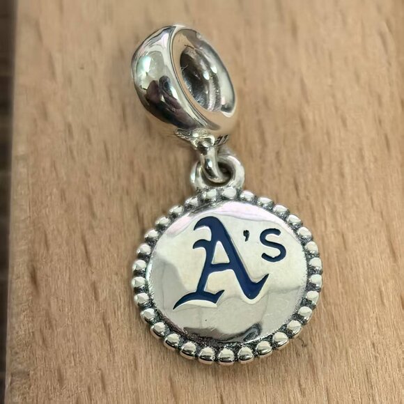 Pandora Oakland Athletics Dangle Charm, S925 Silver Bracelets - Picture 1 of 4